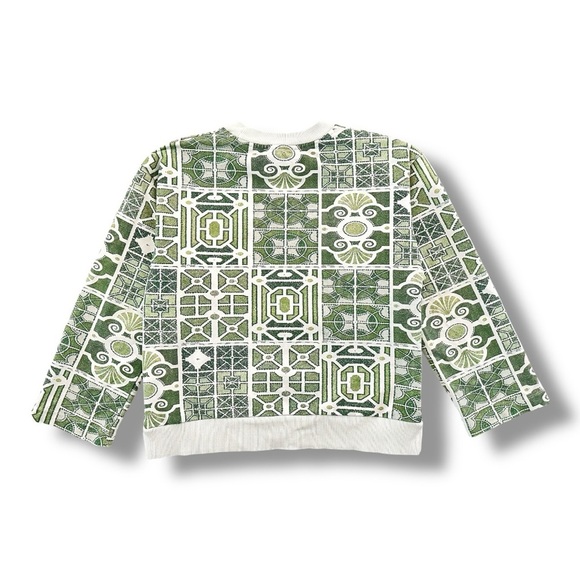 The Middle Daughter | Geometric Print Crewneck Sweatshirt (11-12 yrs) 💚 - Picture 1 of 6